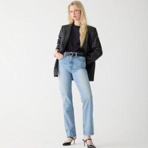 J. Crew Classic High Rise Straight Jean in Tompkin Wash Size 34